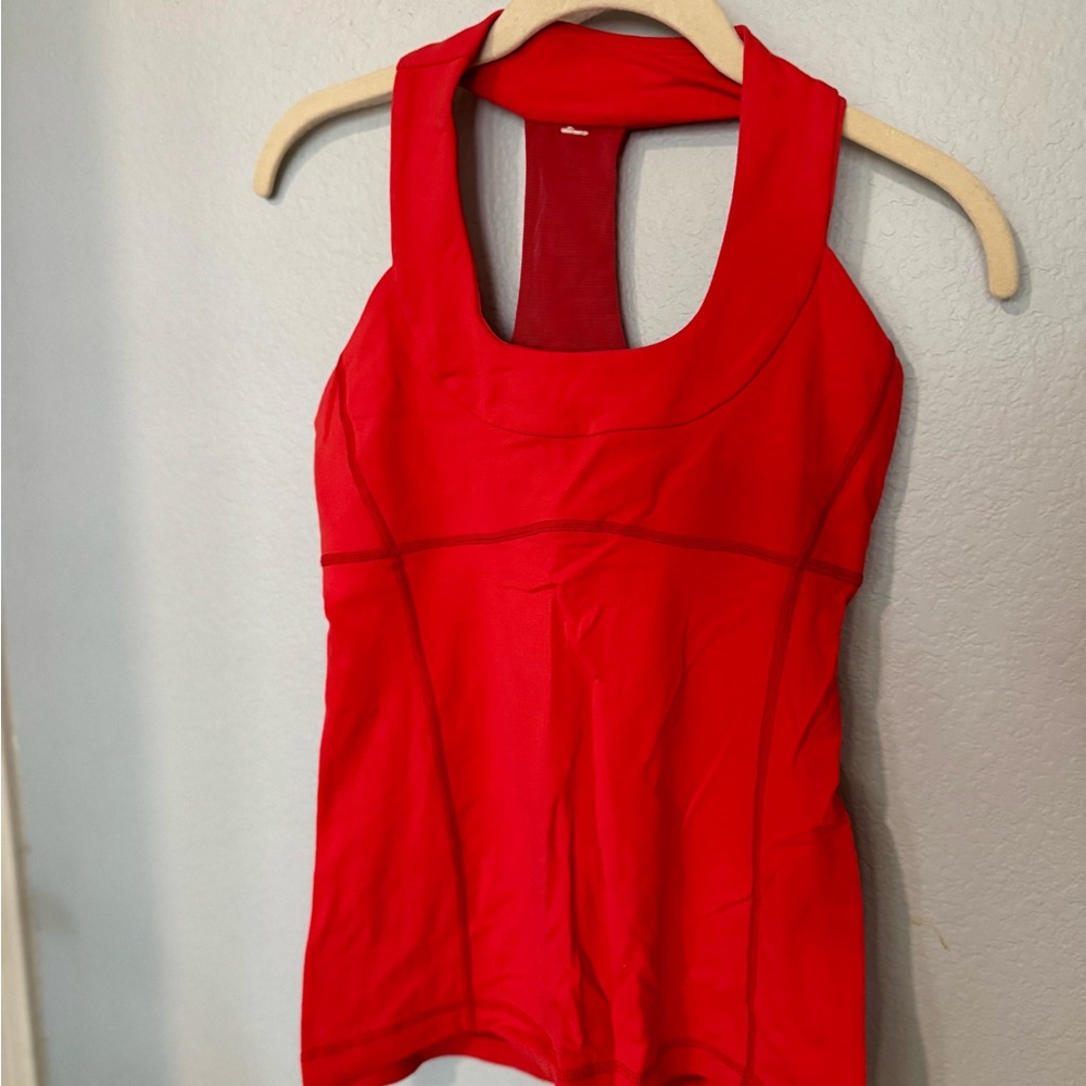 lululemon athletica Bright Red Racerback Tank